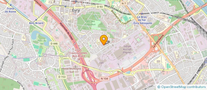 localisation de l'entreprise SYND.COPR. DU 33 IMP DES JOURNALIERS 91  EVRY-COURCOURONNES