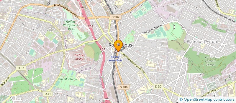 localisation de l'entreprise SYND.COPR. DU 34 36 RUE PIERRE DULAC 94 à ROSNY-SOUS-BOIS