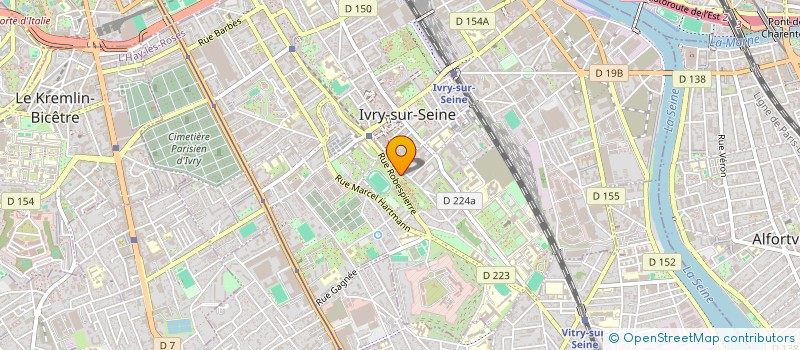 localisation de l'entreprise SYND.COPR. DU 34 AU 38 RUE MARAT 94 IVRY à IVRY-SUR-SEINE