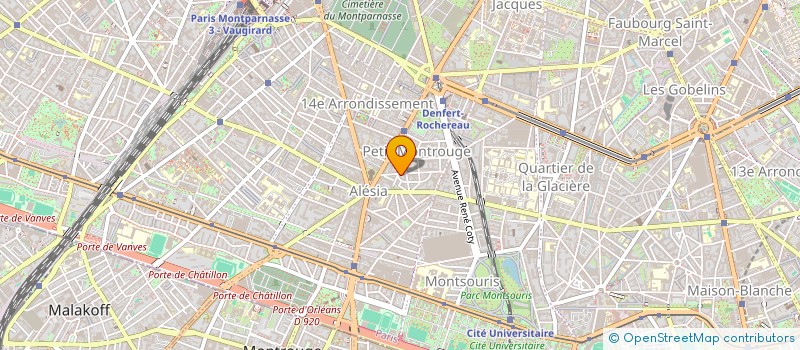 localisation de l'entreprise SYND.COPR. DU 35 RUE DE BEZOUT  75014 PA  PARIS