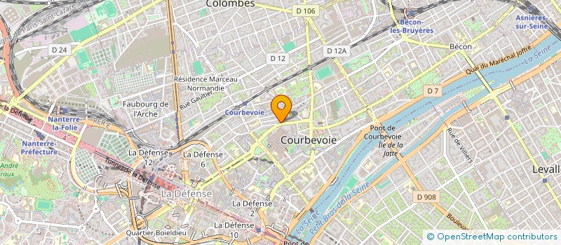 localisation de l'entreprise SYND.COPR. DU 35 RUE DE L'ALMA 92 COURB à COURBEVOIE