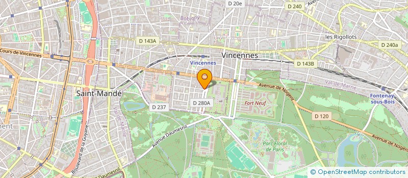localisation de l'entreprise SYND COPR DU 36 AV FRANKLIN ROOSEVELT  VINCENNES