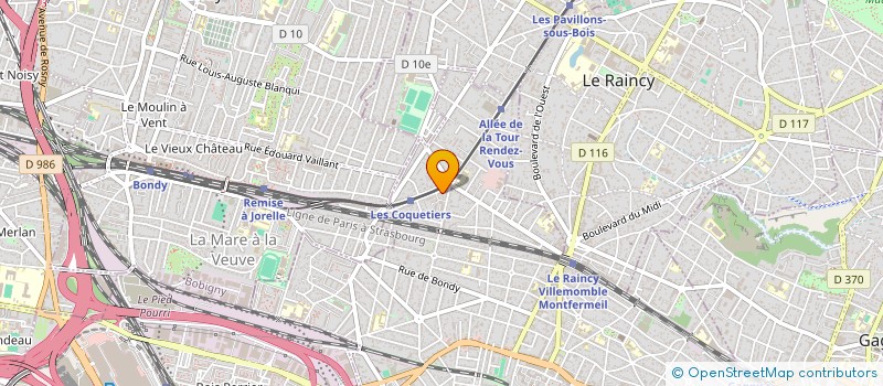 localisation de l'entreprise SYND.COPR. DU 36 BD D AULNAY  VILLEMOMBLE