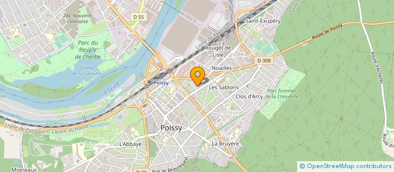 localisation de l'entreprise SYND.COPR. DU 37-39-39B BD      DEVAUX 7  POISSY