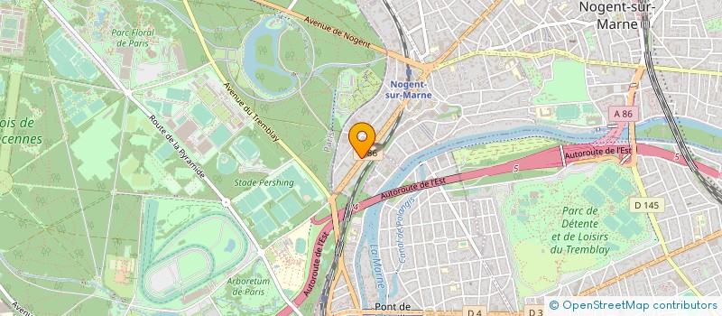 localisation de l'entreprise SYND.COPR. DU 38 AV DE JOINVILLE 94 NOGE à NOGENT-SUR-MARNE