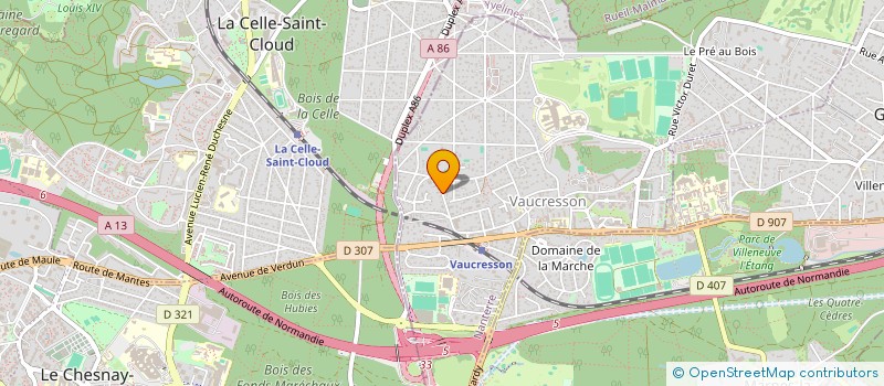 localisation de l'entreprise SYND.COPR. DU 38 RUE DES FONDS  HUGUENOT  VAUCRESSON