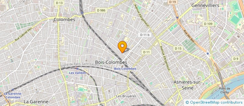 localisation de l'entreprise SYND.COPR. DU 382 B RUE GABRIEL  PERI 92 à BOIS-COLOMBES