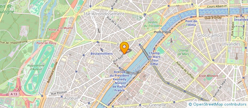 localisation de l'entreprise SYND.COPR. DU 39 RUE RAYNOUARD  75016 PA  PARIS