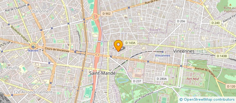 localisation de l'entreprise SYND.COPR. DU 39B RUE DE MONTREUI à VINCENNES