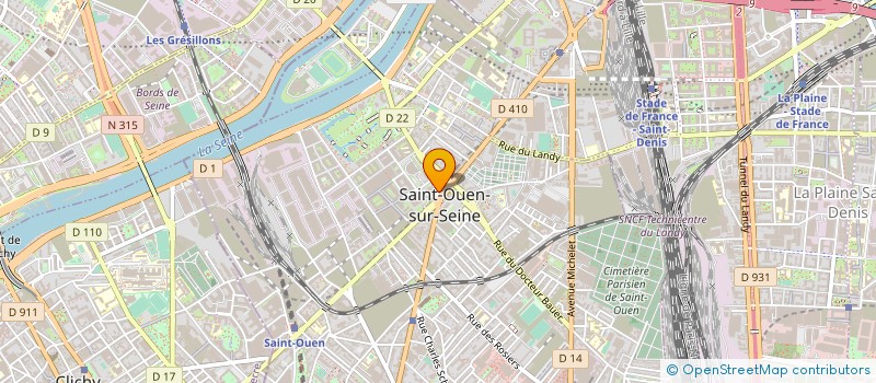 localisation de l'entreprise SYND.COPR. DU 4 PLACE DE LA REPUBLIQUE 9 à SAINT-OUEN-SUR-SEINE