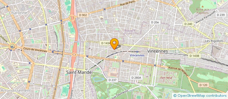 localisation de l'entreprise SYND.COPR. DU 4 RUE MASSUE à VINCENNES