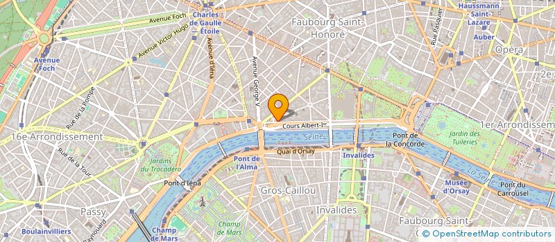 localisation de l'entreprise SYND.COPR. DU 42 COURS ALBERT   1ER 7500  PARIS