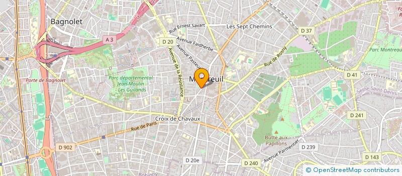 localisation de l'entreprise SYND.COPR. DU 42 RUE DE LA VOUTE PARIS 1 à MONTREUIL