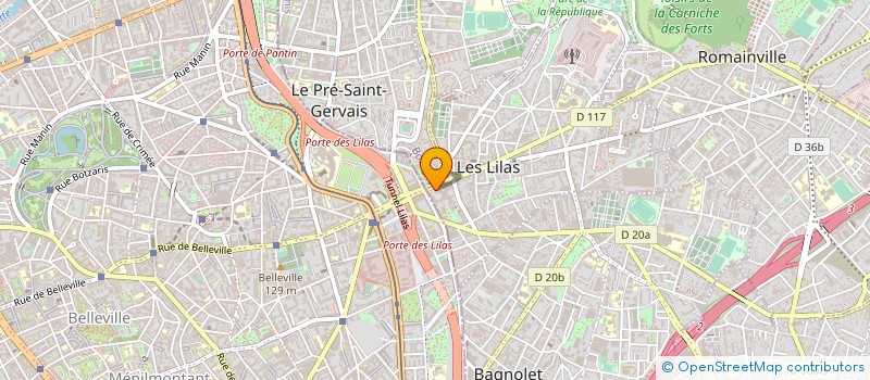 localisation de l'entreprise SYND COPR DU 42 RUE DE PARIS 93 LES LILA à LES LILAS