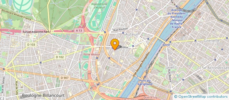 localisation de l'entreprise SYND.COPR. DU 43 RUE MICHEL ANGE 75016 P  PARIS