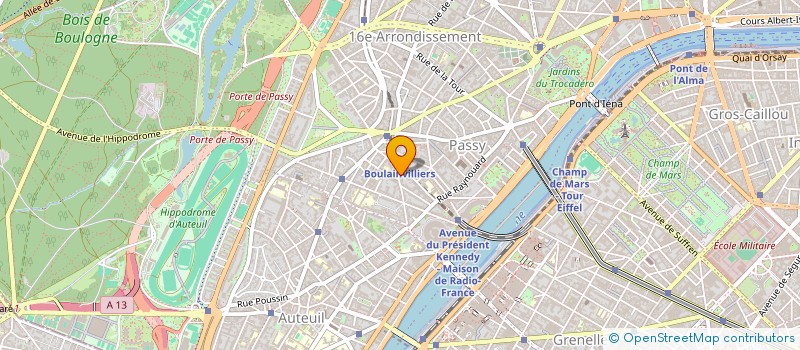 localisation de l'entreprise SYND.COPR. DU 44 46 RUE DE BOULAINVILLIE  PARIS