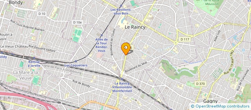 localisation de l'entreprise SYND.COPR. DU 44 AV THIERS 93 LE RAINCY  LE RAINCY