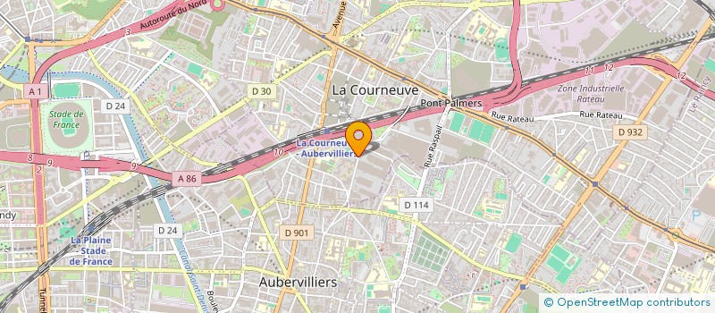 localisation de l'entreprise SYND COPR DU 45 RUE EMILE ZOLA 93 LA COU à LA COURNEUVE