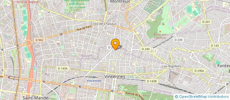 localisation de l'entreprise SYND COPR DU 46 48 RUE GREBILLON à VINCENNES