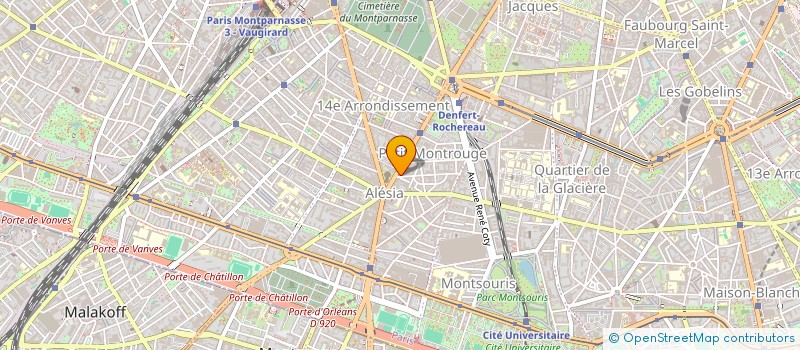 localisation de l'entreprise SYND.COPR. DU 46 RUE BEZOUT 75014 PARIS  PARIS