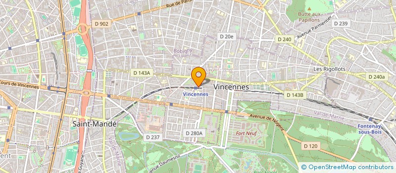 localisation de l'entreprise SYND.COPR. DU 46 RUE DE MONTREUI à VINCENNES