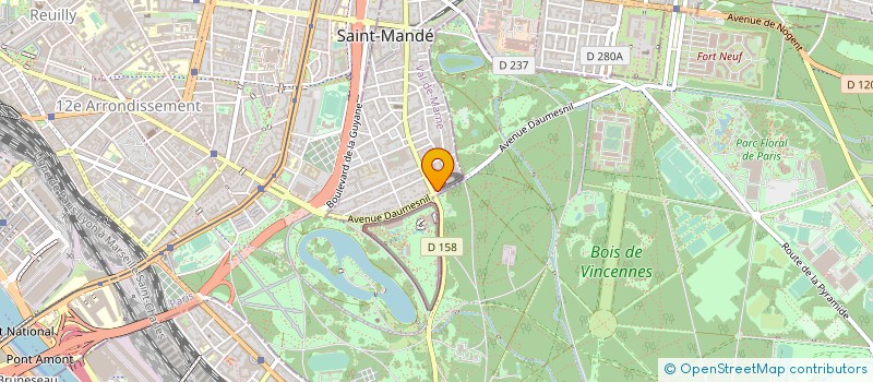 localisation de l'entreprise SYND.COPR. DU 47 AV. DAUMESNIL  94 SAINT à SAINT-MANDE