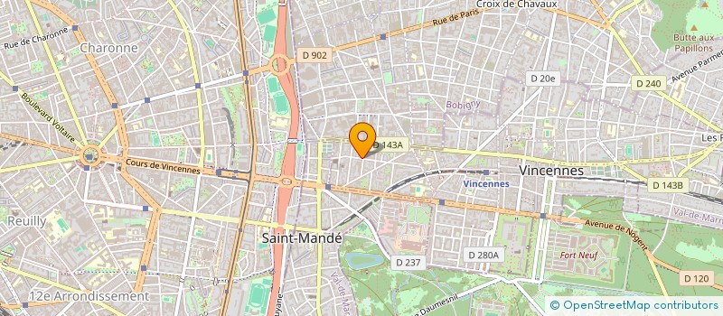 localisation de l'entreprise SYND COPR DU 48 RUE MASSUE 94300 VINCENN à VINCENNES