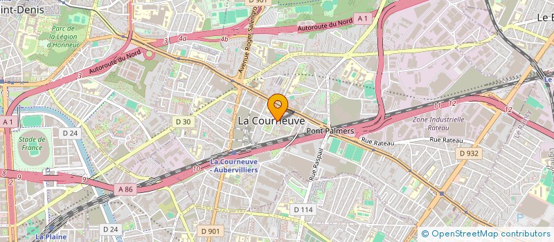 localisation de l'entreprise SYND.COPR. DU 49-51 AV. GABRIEL PERI 93 à LA COURNEUVE