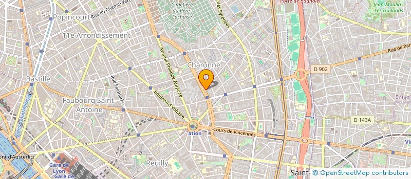 localisation de l'entreprise SYND.COPR. DU 49 RUE DE BUZENVAL 75020 P  PARIS