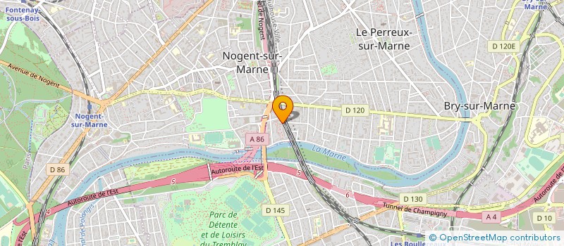 localisation de l'entreprise SYND.COPR. DU 5 AU 5B RUE DU VIADUC 9 à NOGENT-SUR-MARNE