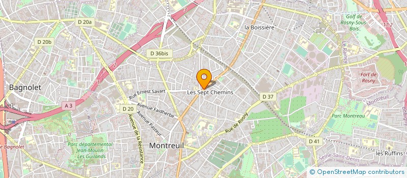 localisation de l'entreprise SYND.COPR DU 5 BD ARISTIDE BRIAND à MONTREUIL