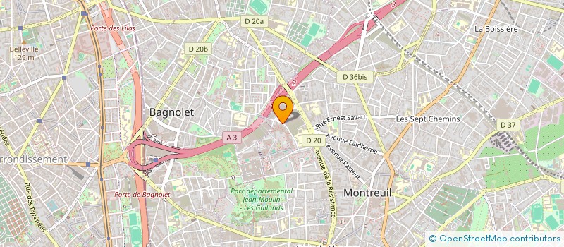 localisation de l'entreprise SYND.COPR. DU 50 52 RUE JOLIOT  CURIE 93 à MONTREUIL