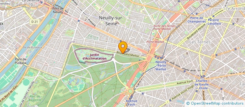 localisation de l'entreprise SYND.COPR. DU 50 BD MAILLOT 92 NEUILLY à NEUILLY-SUR-SEINE