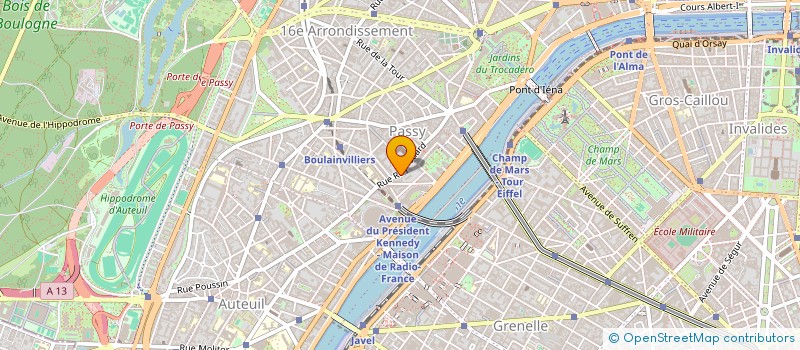 localisation de l'entreprise SYND.COPR. DU 51 RUE RAYNOUARD  75016 PA  PARIS