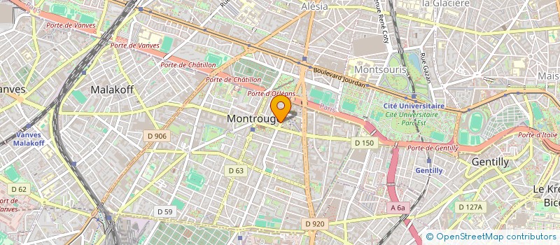 localisation de l'entreprise SYND.COPR. DU 52 AV HENRI GINOUX 92 MONT  MONTROUGE