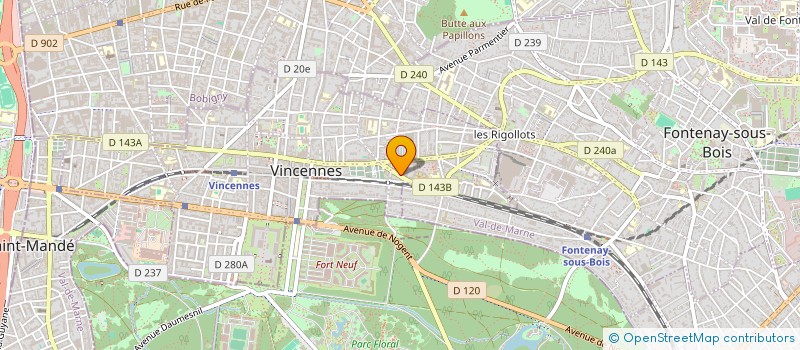 localisation de l'entreprise SYND.COPR. DU 52 BD DE LA LIBERATION à VINCENNES