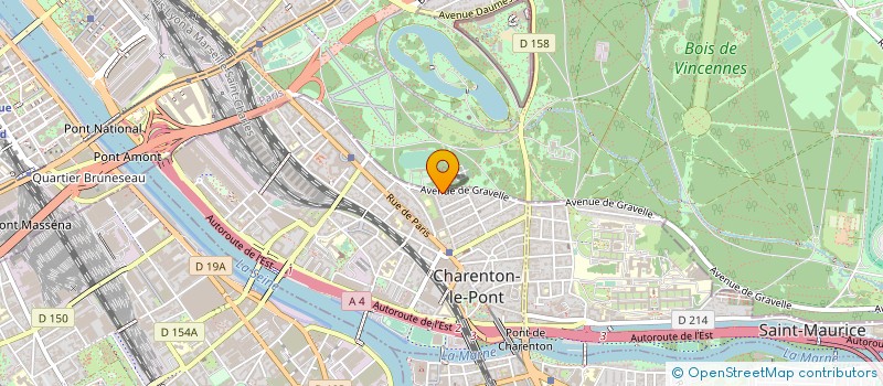 localisation de l'entreprise SYND.COPR. DU 52 BIS AV DE      GRAVELLE  CHARENTON-LE-PONT