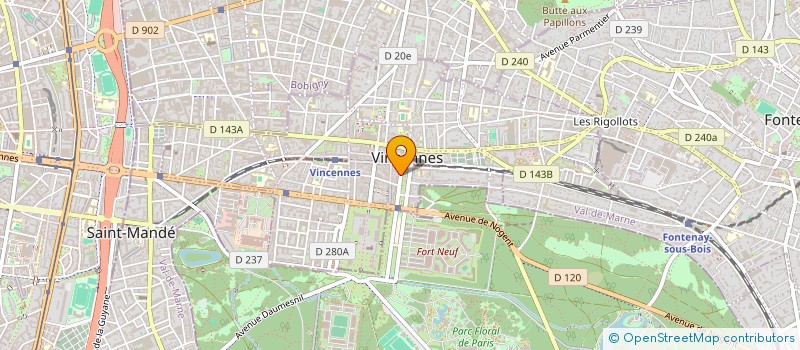 localisation de l'entreprise SYND.COPR. DU 53 COURS MARIGNY à VINCENNES