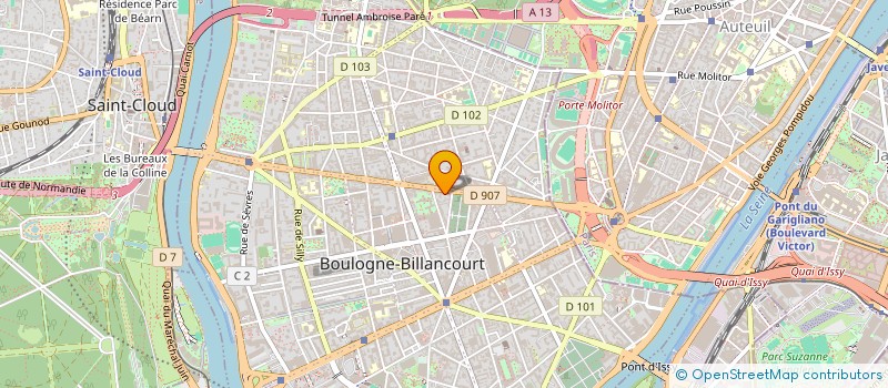 localisation de l'entreprise SYND COPR DU 53 ROUTE DE LA REINE à BOULOGNE-BILLANCOURT