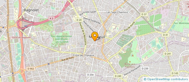 localisation de l'entreprise SYND.COPR. DU 53 RUE ROBESPIERRE 93 MONT à MONTREUIL