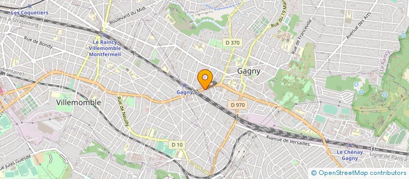 localisation de l'entreprise SYND.COPR. DU 55 AV JEAN JAURES 93 GAGNY  GAGNY