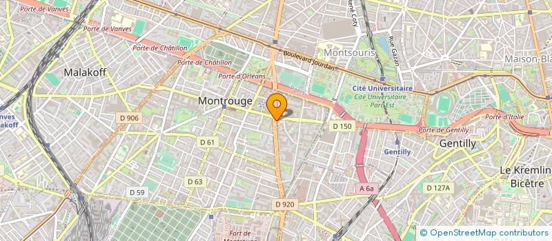 localisation de l'entreprise SYND.COPR. DU 59 61 AV ARISTIDE BRIAND 9  MONTROUGE