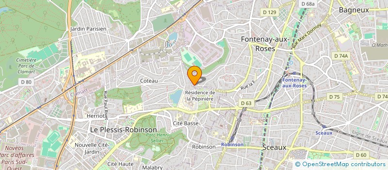 localisation de l'entreprise SYND.COPR. DU 6 8 10 RUE FOSSE  BAZIN 92 à FONTENAY-AUX-ROSES