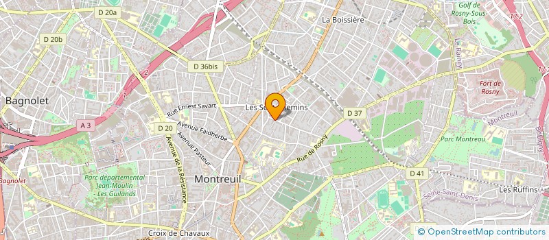 localisation de l'entreprise SYND.COPR. DU 6 AU 8 RUE        ROCHEBRU à MONTREUIL