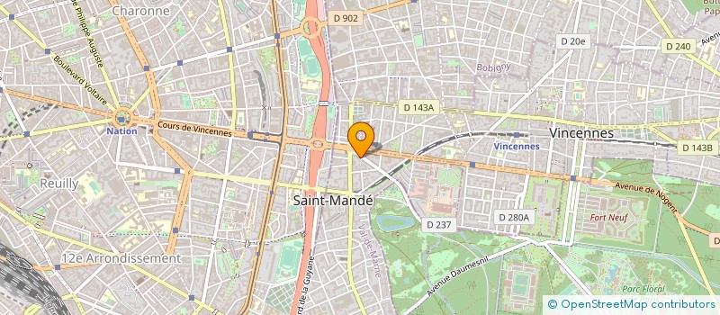 localisation de l'entreprise SYND.COPR. DU 6 AV FOCH 94 ST   MANDE RE à SAINT-MANDE