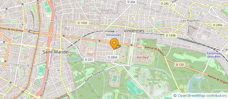 localisation de l'entreprise SYND.COPR. DU 6 AV FRANKLIN ROOSEVEL à VINCENNES