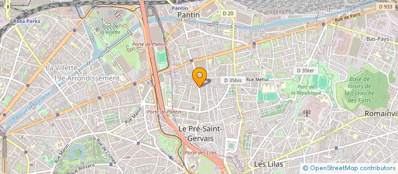 localisation de l'entreprise SYND.COPR. DU 6 R BREGUET 75011  PARIS R à LE PRE-SAINT-GERVAIS
