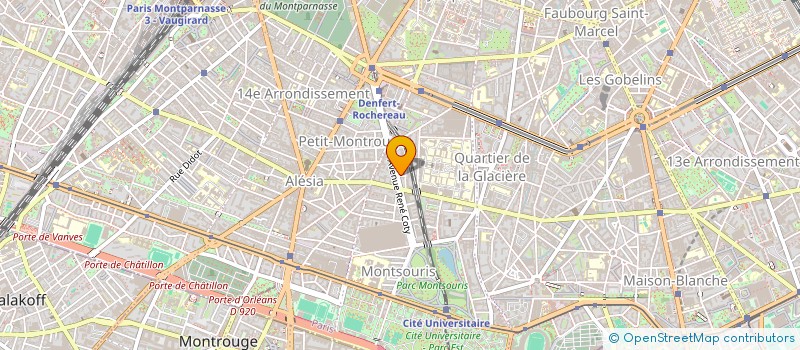 localisation de l'entreprise SYND COPR DU 6 RUE BRULLER 75014  PARIS