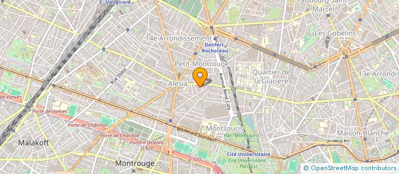 localisation de l'entreprise SYND.COPR. DU 6 RUE COUCHE      75014 PA  PARIS