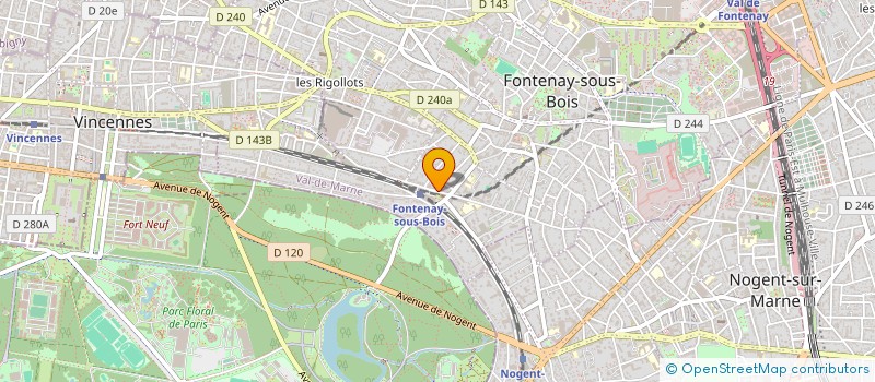localisation de l'entreprise SYND.COPR. DU 6 RUE MALLIER 94  FONTENAY à FONTENAY-SOUS-BOIS